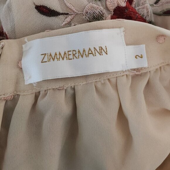 RARE! Zimmerman Sakura Embroidery Shorts S2 b107 - Picture 6 of 6